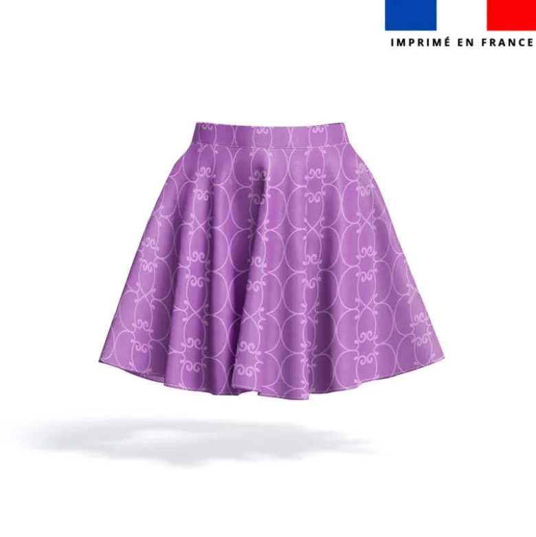 Arabesques parme - Fond violet