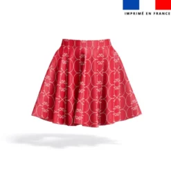 Arabesques rose clair - Fond rouge