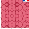 Arabesques rouge foncé - Fond rose