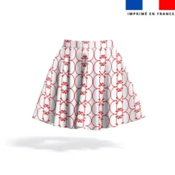 Arabesques rouge - Fond blanc