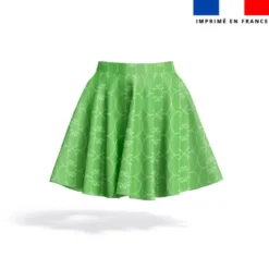 Arabesques vert clair - Fond vert