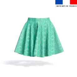 Arabesques vert d'eau - Fond vert clair
