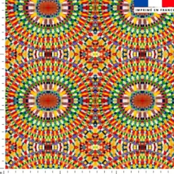 Arcs de cercles jaunes rouges et verts - Création Lita Blanc