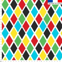 Arlequin multicolore - Fond blanc