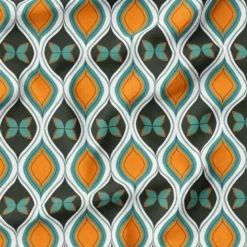 Art vintage abstrait - Fond vert foncé