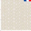 Asanoha doré fleur blanche - Fond gris