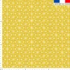 Asanoha doré fleur blanche - Fond jaune