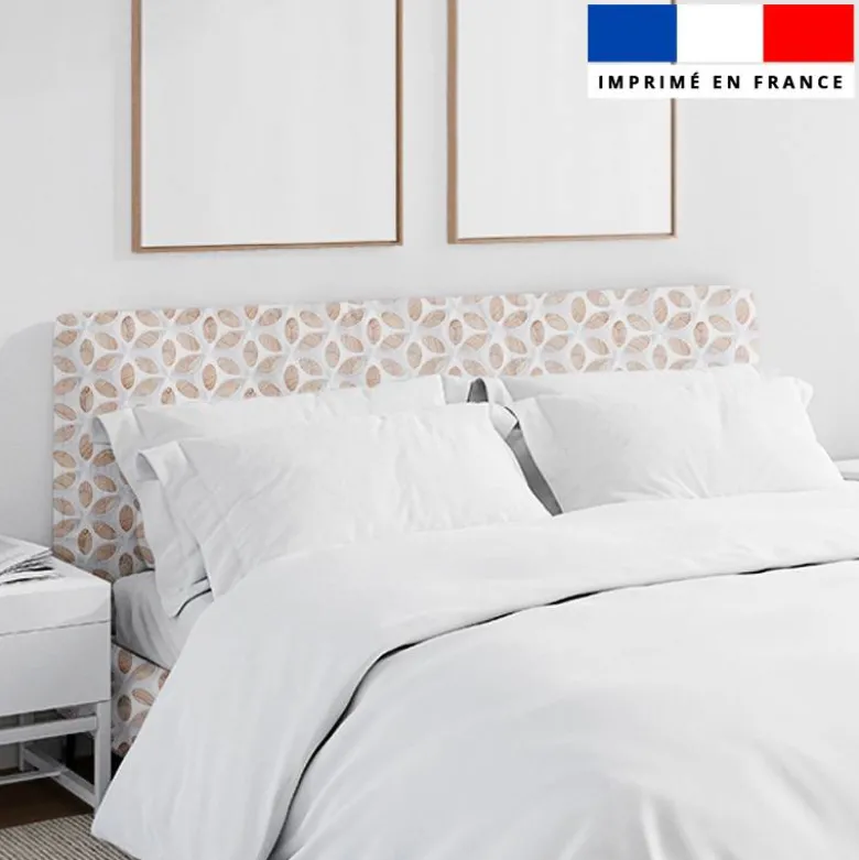 Aspect filet camouflage et mosaïque effet bois- Fond beige