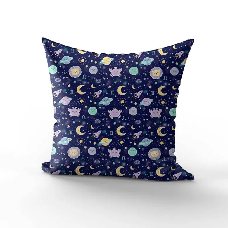 Astres kawaii - Fond bleu nuit