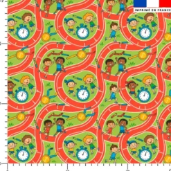 Athlétisme enfant - Fond vert