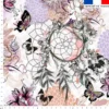 Attrape-rêve fleur et papillon rose - Fond blanc