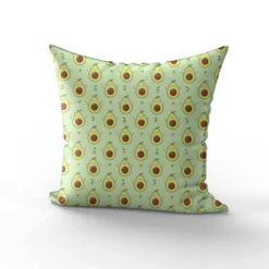 Avocat kawaii - Fond vert pastel