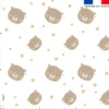 Baby ours marron et ocre - Fond blanc