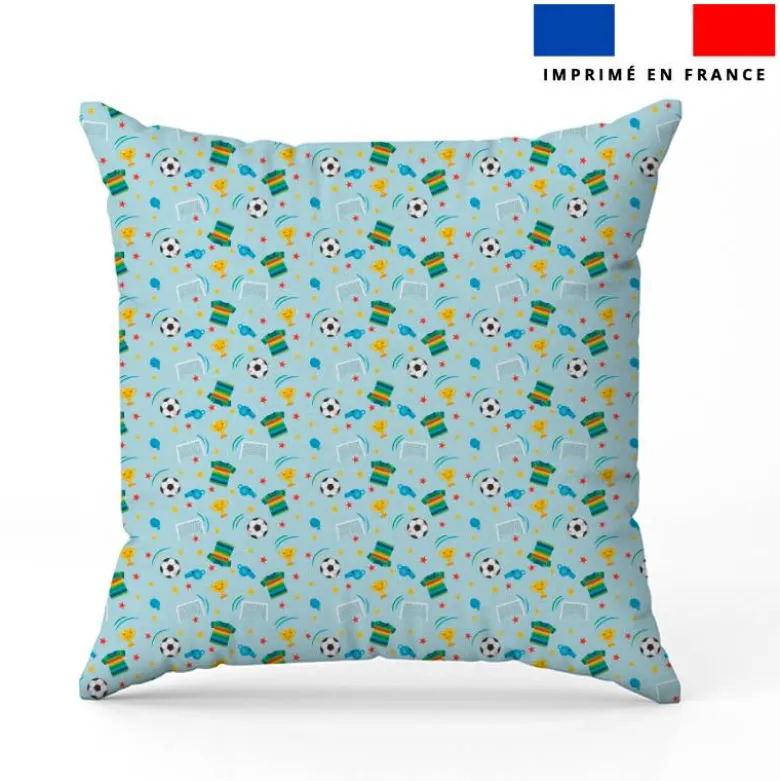 Ballon et accessoires de football - Fond bleu clair