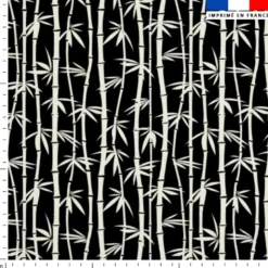 Bambou blanc cassé - Fond noir