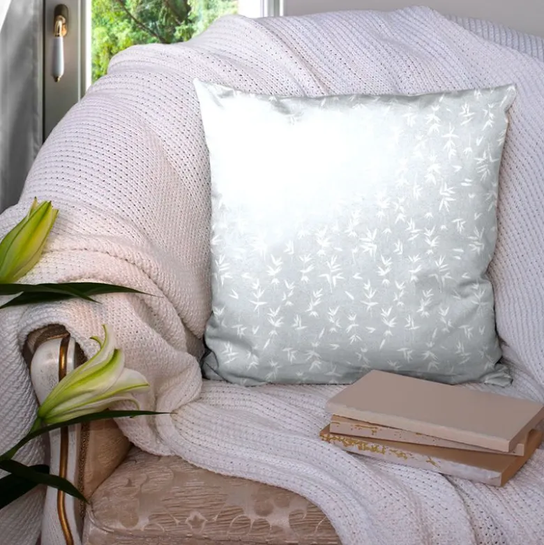 Bambou blanc - Fond gris