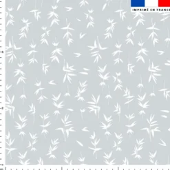 Bambou blanc - Fond gris