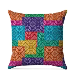 Bandana patchwork - Fond multicolore