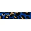 Bandoulière sangle léopard 38mm bleu roi et ocre
