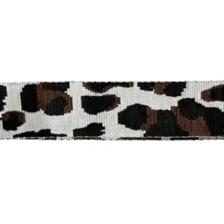 Bandoulière sangle léopard 38mm gris galet et marron
