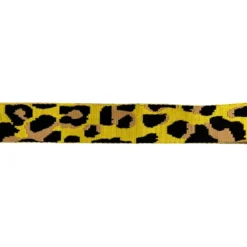 Bandoulière sangle léopard 38mm jaune et ocre