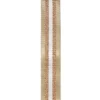 Bandoulière sangle 4x135 cm bicolore pailleté beige et blanc