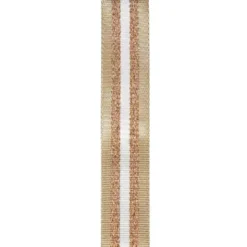 Bandoulière sangle 4x135 cm bicolore pailleté beige et blanc