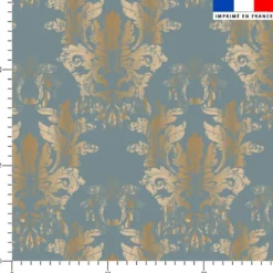 Baroque effet damassé - Fond bleu clair
