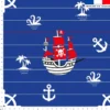 Bateau de pirate - Fond bleu