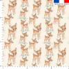 Bébé biche style croquis aquarelle - Fond beige