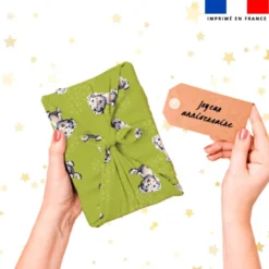 Bébé dalmatien - Fond vert - Création Stillistic