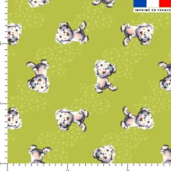 Bébé dalmatien - Fond vert - Création Stillistic