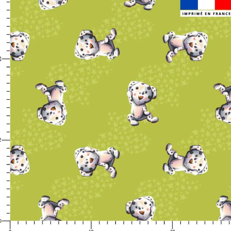 Bébé dalmatien - Fond vert - Création Stillistic