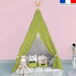 Bébé dalmatien - Fond vert - Création Stillistic