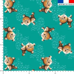 Bébé guépard - Fond vert - Création Stillistic