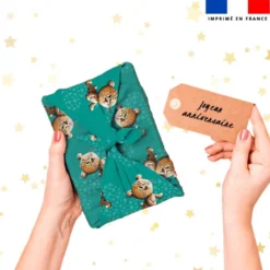 Bébé guépard - Fond vert - Création Stillistic