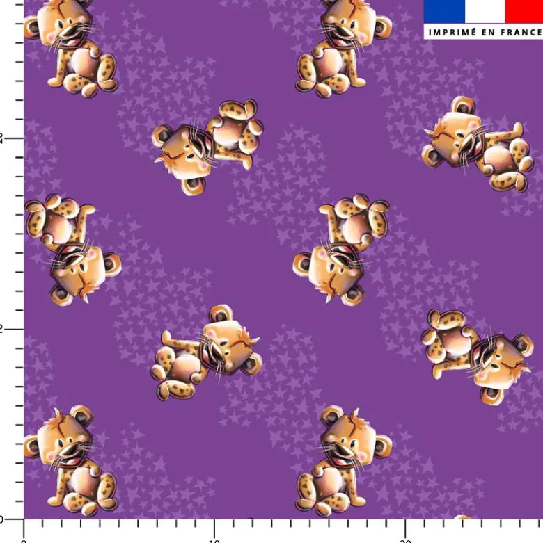 Bébé hyène - Fond violet - Création Stillistic