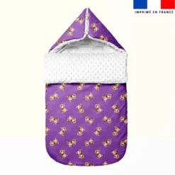 Bébé hyène - Fond violet - Création Stillistic