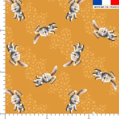 Bébé lapin - Fond orange - Création Stillistic