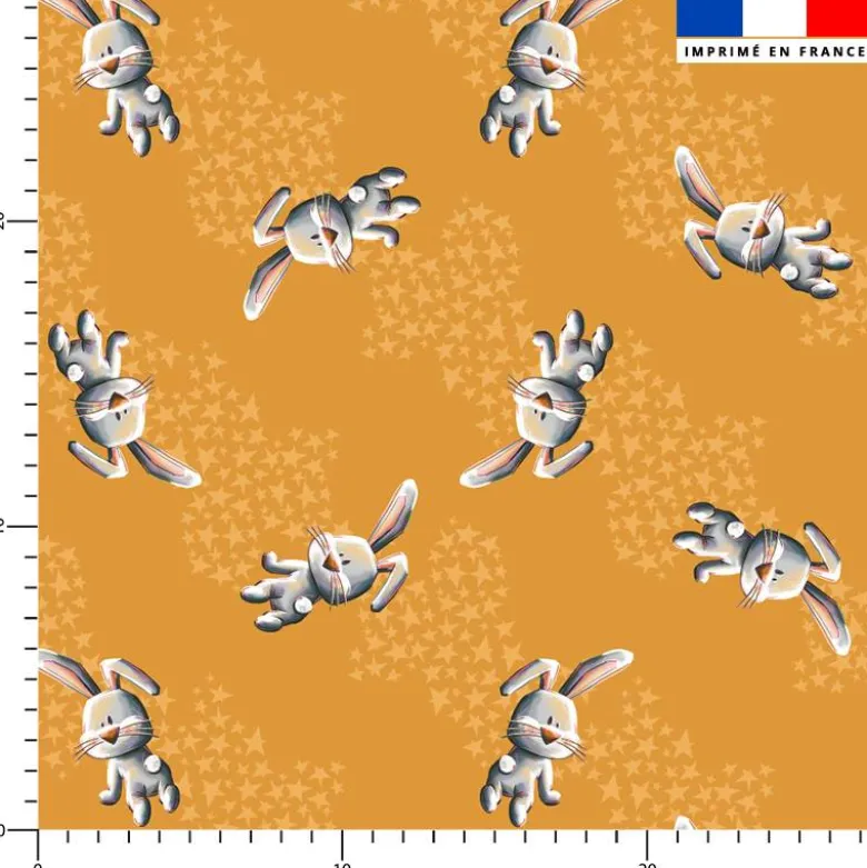 Bébé lapin - Fond orange - Création Stillistic