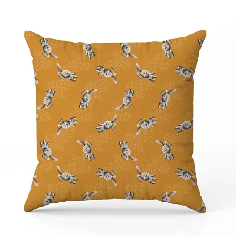 Bébé lapin - Fond orange - Création Stillistic