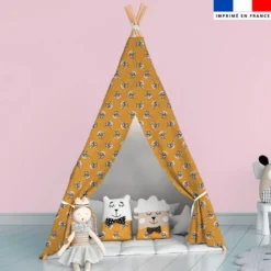 Bébé éléphant - Fond ocre - Création Stillistic