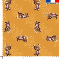 Bébé ours - Fond ocre - Création Stillistic