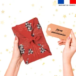 Bébé raton - Fond rouge - Création Stillistic