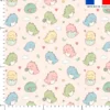 Bébés dinos kawaii - Fond rose