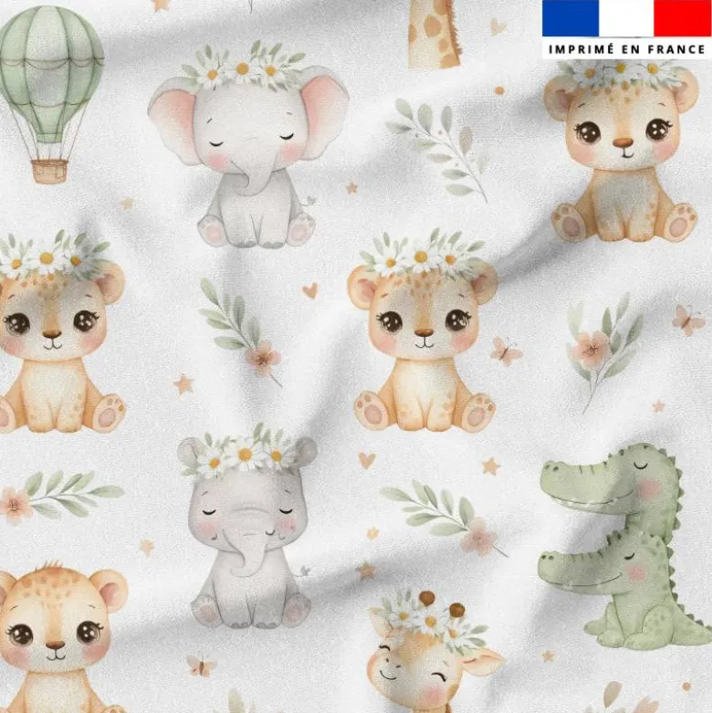 Bébés du safari - Fond blanc
