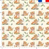 Bébé tigre style croquis aquarelle - Fond beige