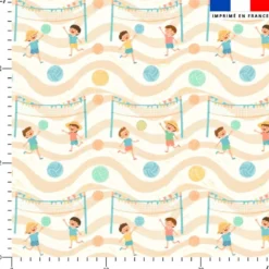 Beach volley enfant - Fond écru