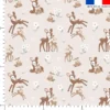 Biche et faon - Fond grège