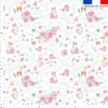 Biche et rose - Fond blanc